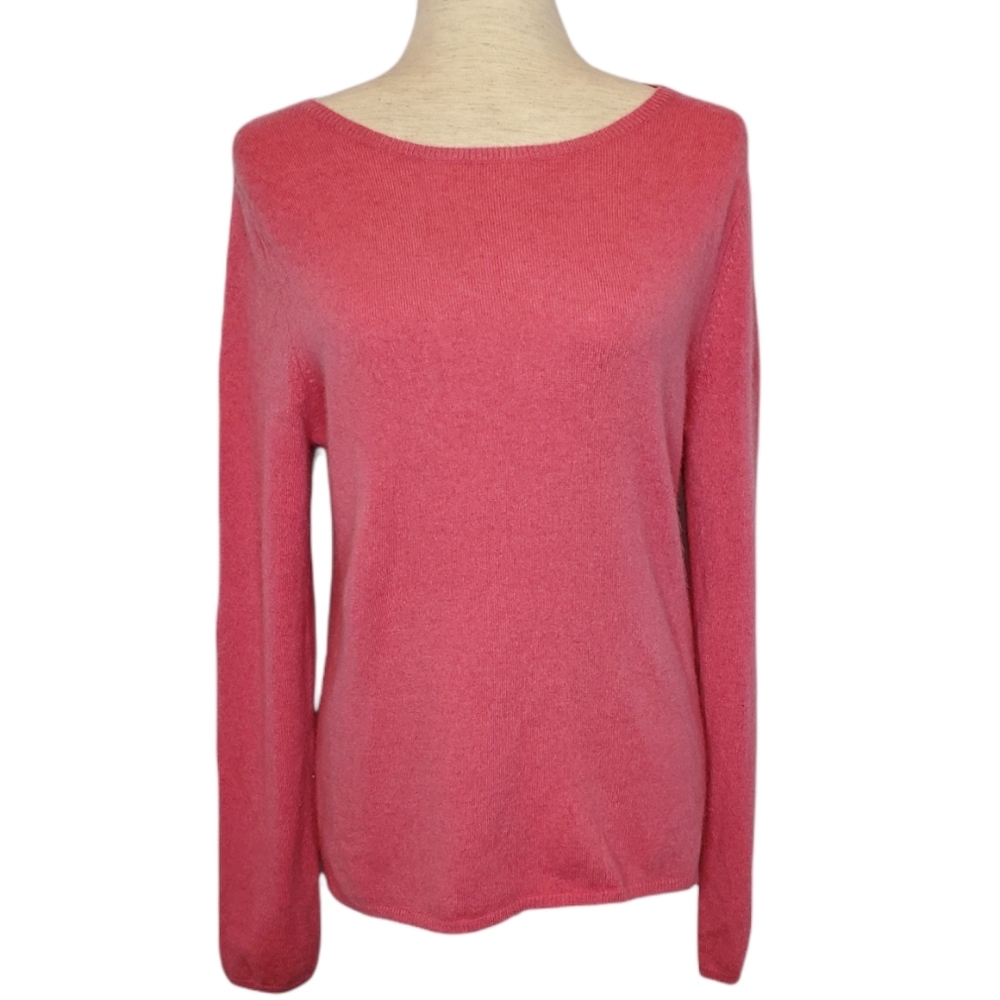 Cashmere Garnet Hill sz Medium pink pullover Sweat